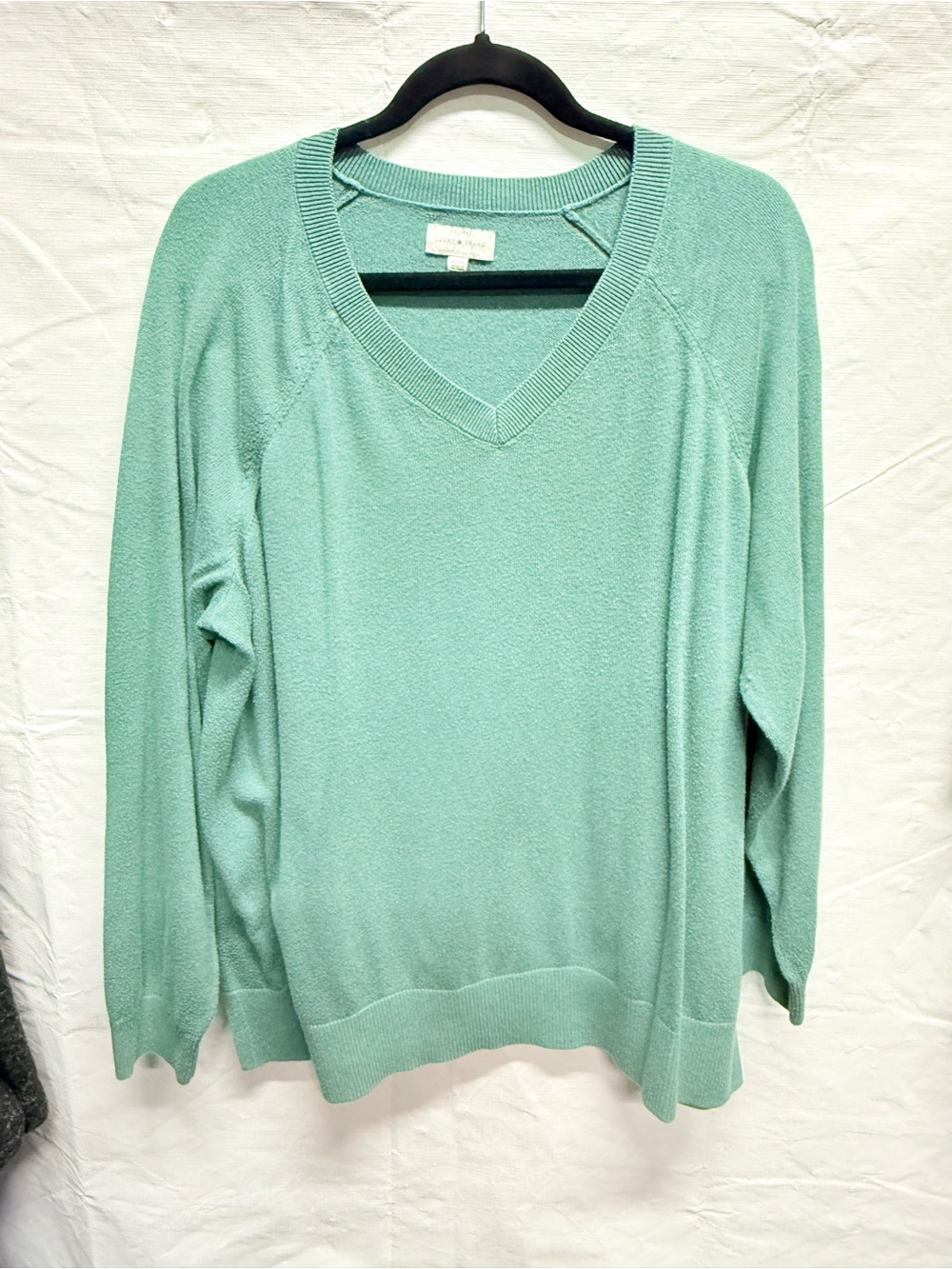 Lucky Brand seafoam green V-Neck Sweater - Lightweight Pullover